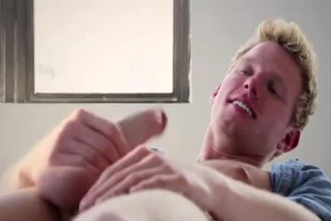 wench blonde seduce camera man