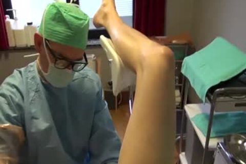 25yo Male Patient acquires Fisting Initiation By Surgeon On The Examination Table.
