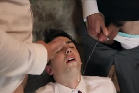 Thirsty twink wet Eating sperm Facial harlots