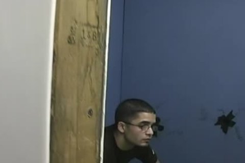 White lad sucking Off darksome ramrods At Gloryhole