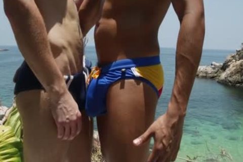 Latin lad Gaping With cream flow