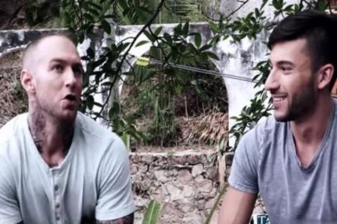 Tattoo homosexual Flip Flop With cumshot