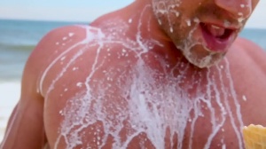 DrillMyHole.com: Inked Jack Hunter doggy fuck at the beach