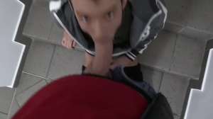 Czech Hunter: Wet shy gay hard blowjob cum outdoors