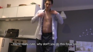 Czech Hunter: Rough nailing young gay in a suit outdoors