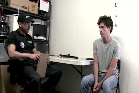 Security Guard Sticks A Billy Club In A Perps cute chocolate hole