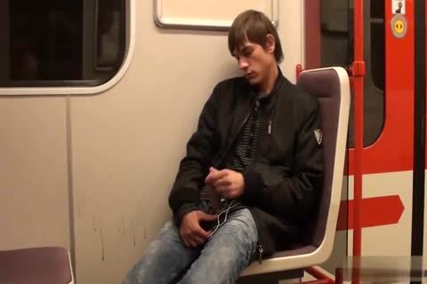 horny legal age teenager Jacking Off In The Subway