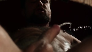 BROMO: Bondage porn accompanied by inked bareback Drew Dixon