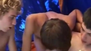 group teens In A Tent unprotected pound Blowjon And sperm flow