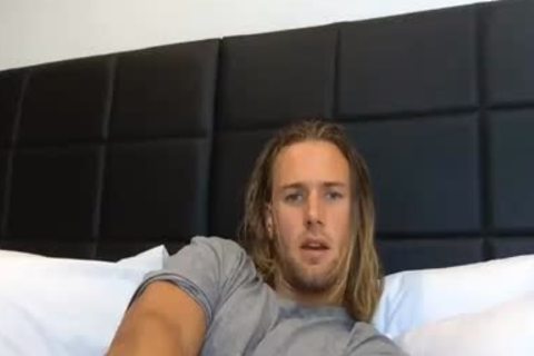 Blond chap On webcam