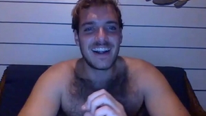 hirsute fellow Showing His 10-Pounder In webcam