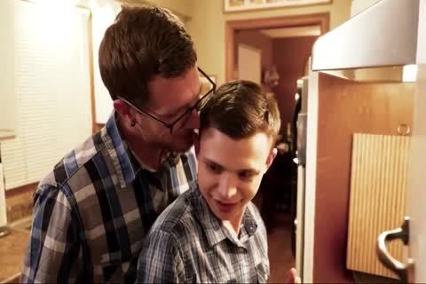 teen gets Spit-roasted bareback By Step-dad And Uncle