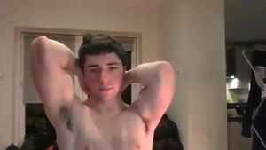 nasty boy Showing His ramrod To His Fans On cam