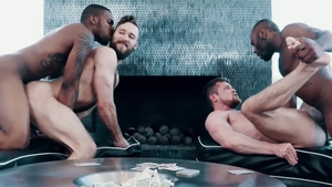 Noir Male - Ebony Ziggy Banks amongst Aaron Reese poker