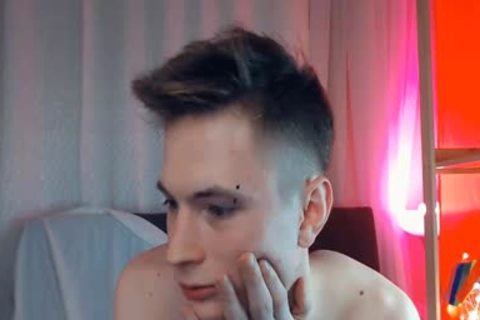 Blond Teenage lad With His Pale Skin wanking