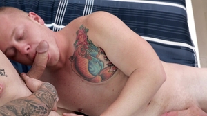 Next Door Originals - Gay Quentin Gainz raw sucking dick in HD