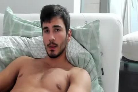fashionable youthful guy Masturbating In webcam