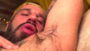 PitsAndPubes: Hairy hunk Romeo Davis sniffing