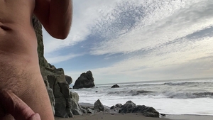 filthy Beach Play With Myself jerking off At Secluded nude Beach