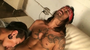 AlternaDudes: Hairy pierced skater Saint Dillon blowjobs