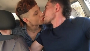 lusty Passenger Seduces His Taxi Driver And nails His Virgin butthole opening To His First Ever butthole