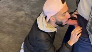 Arab man Takes biggest dick In Parking Lot