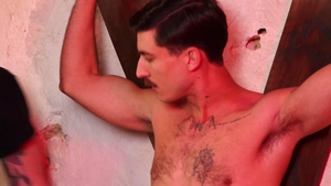 Sadistic Aaron Whips His Submissive Toy